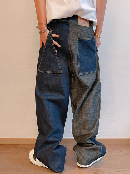 Retro Distressed Loose Jeans