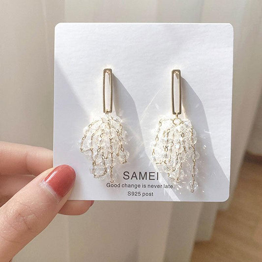 Crystal Tassel Earrings