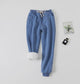Lamb velvet padded sweatpants