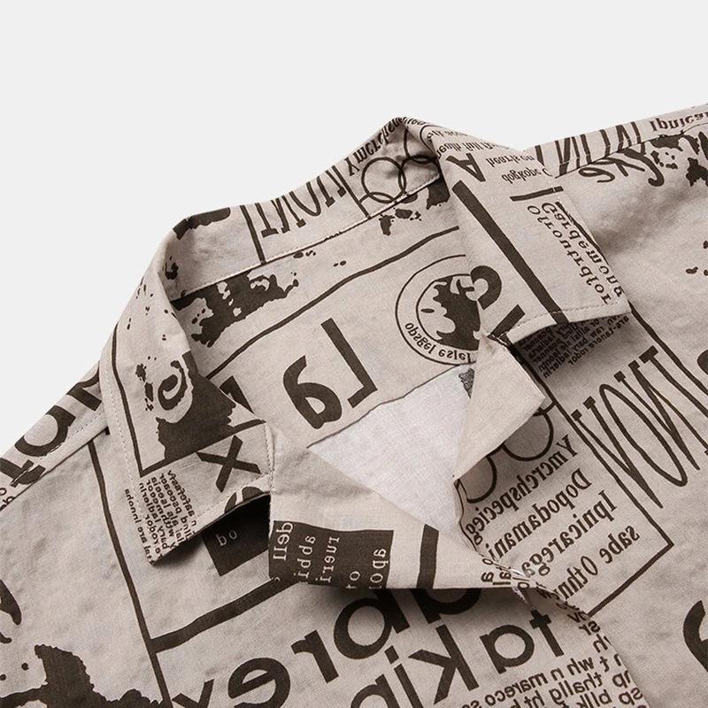 Newspaper Button Down Shirt