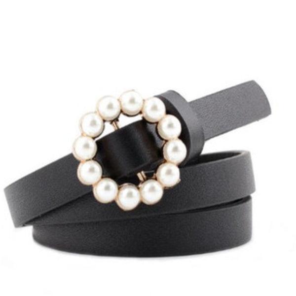 Leather Pearl Belt