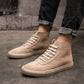 Lace-up suede leather men's shoes