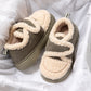 Internet Celebrity Warm Plush Velcro Wrap Heel Shoes