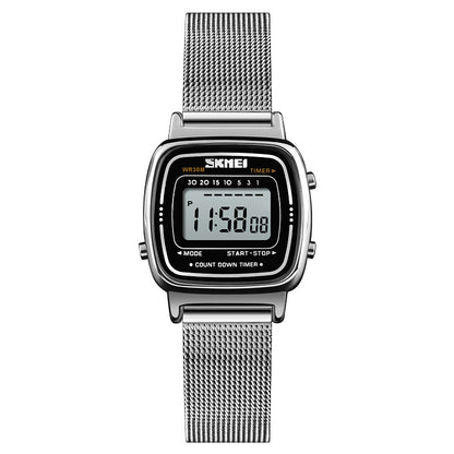 Waterproof steel mesh strap ladies watch