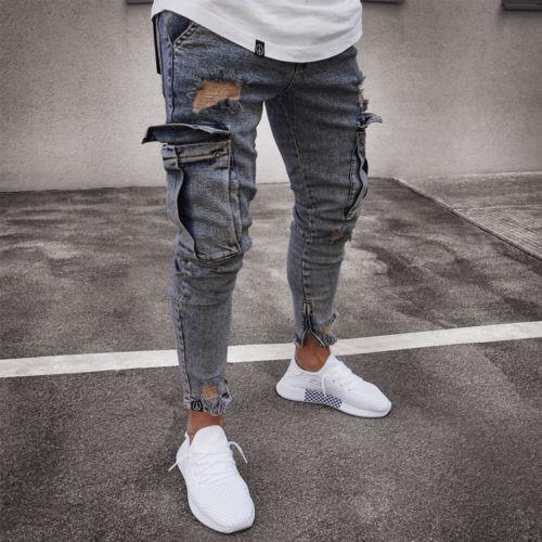 Denim Pencil Pants