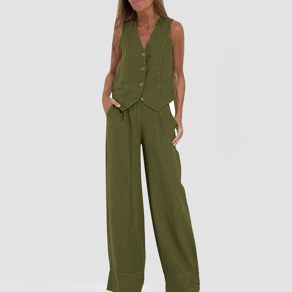 Vest Suit V-neck
