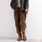 Women's Fashion Corduroy Elastic Waist Solid Color Pocket Casual Pants Harem Loose Trousers