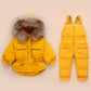 Down Jacket Suit Baby Winter Thickened Two-piece Suit