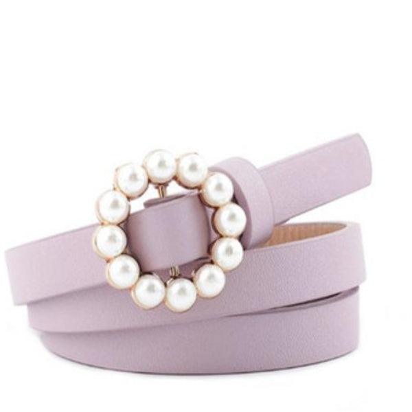 Leather Pearl Belt