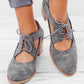 Retro lace-up casual shoes