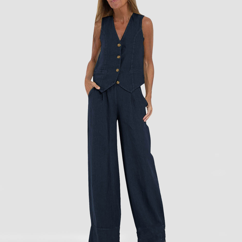 Vest Suit V-neck