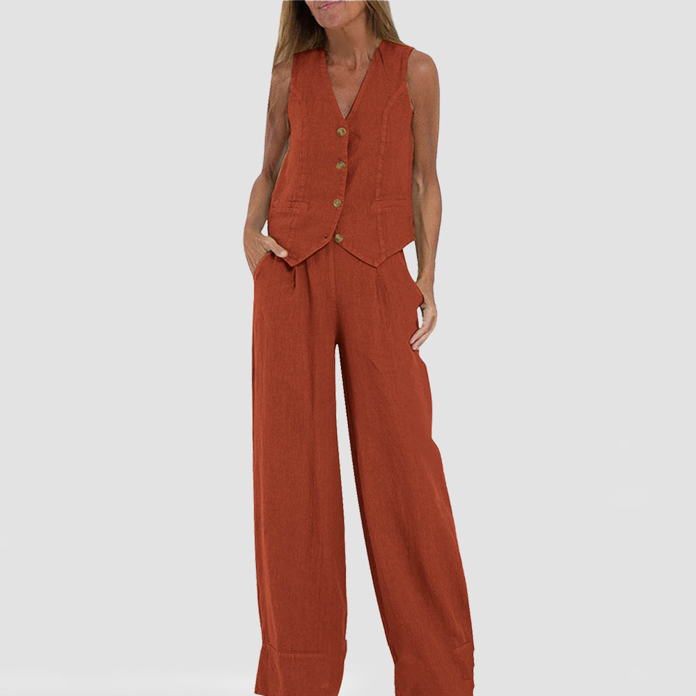 Vest Suit V-neck