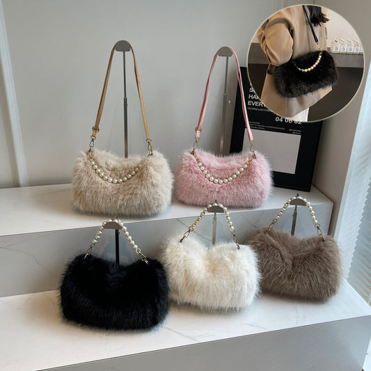 Fuzzy Shoulder Bag