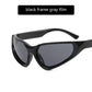 Future Punk Y2g Shaped Semi-rimless Sunglasses Ins Internet Celebrity