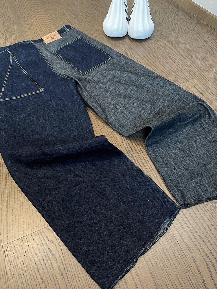 Retro Distressed Loose Jeans