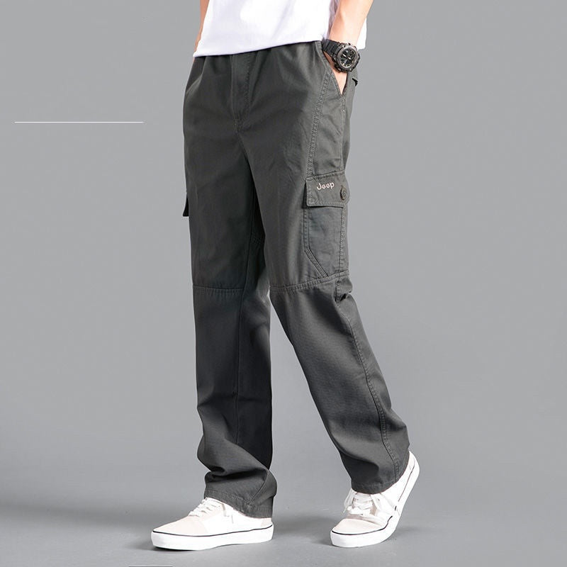 Spring And Autumn Cotton Sports Overalls Men's Plus Sizes Pants