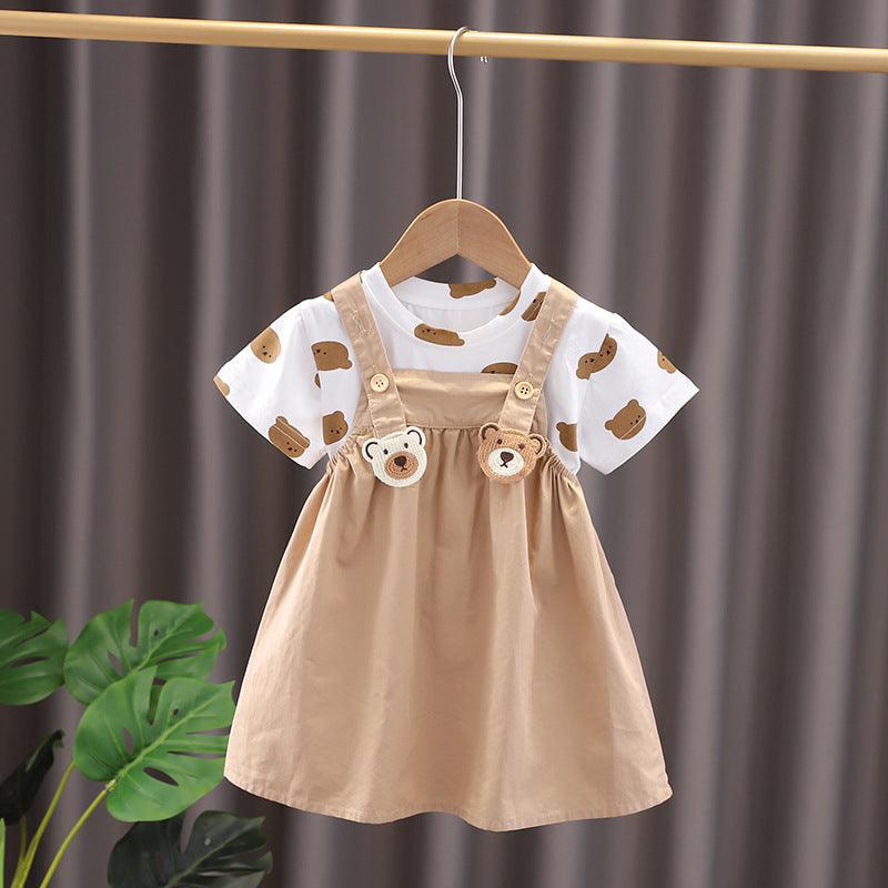 Two-piece Teddy Bear Strap Suit