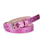 Ladies Kids Belts Heart Glitter  Jeans Cropped