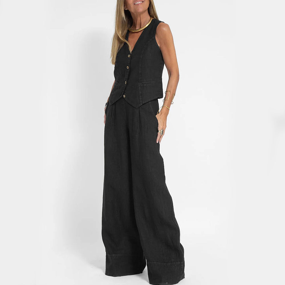 Vest Suit V-neck
