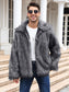 European And American Men's Lapel Short Faux Fur Jacket Warm Coat Overcoat