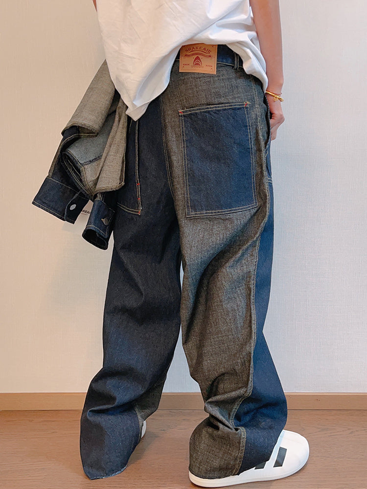 Retro Distressed Loose Jeans