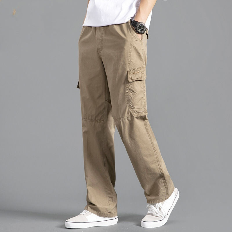 Spring And Autumn Cotton Sports Overalls Men's Plus Sizes Pants