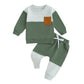 Spliced Long Sleeved Baby And Toddler Set