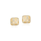 Geometric Diamond-embedded Square Ear Clip S925 Sterling Silver Zircon