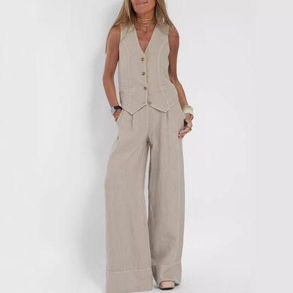 Vest Suit V-neck