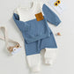 Spliced Long Sleeved Baby And Toddler Set