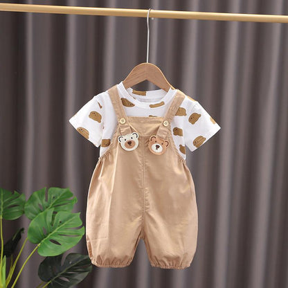 Two-piece Teddy Bear Strap Suit