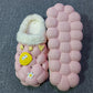 Men's And Women's Fashion Simple Lychee Bathroom Couple Non Slip Cotton Slippers