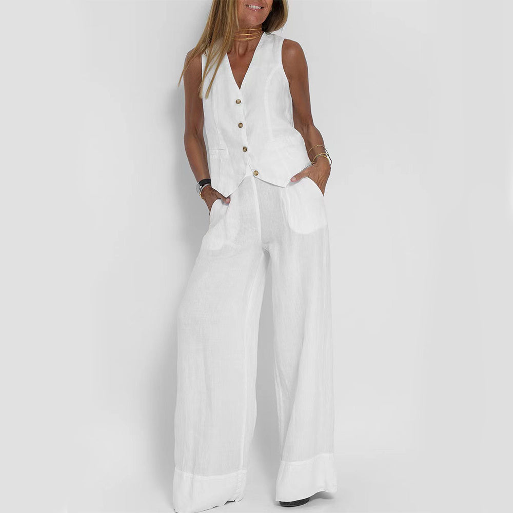 Vest Suit V-neck