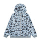 Full Printed Skull Devil Horn Masked Hooded Sweater