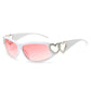 Doppel Herz PC Frame Fashion Y2g Sunglasses