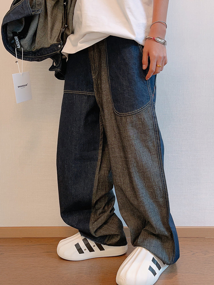 Retro Distressed Loose Jeans